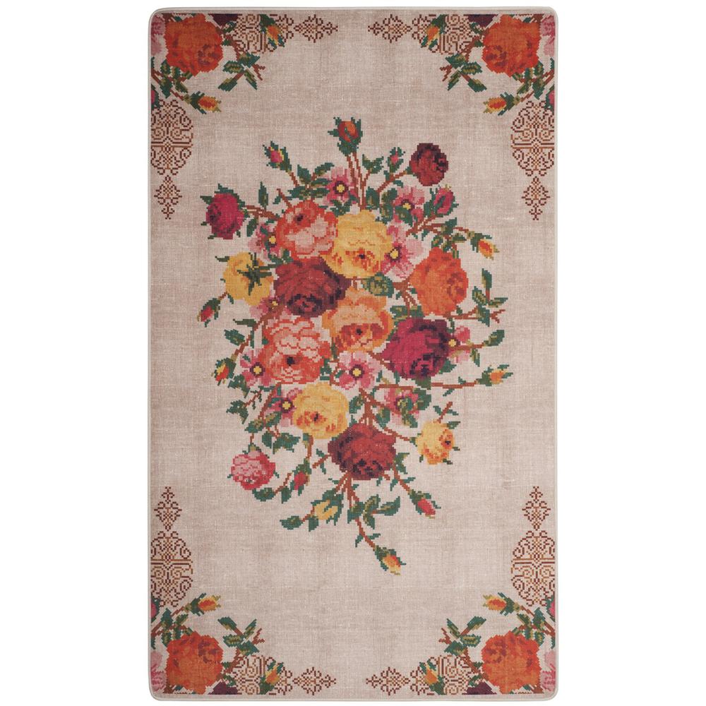 DAYTONA, CREAM / ORANGE, 3' X 5', Area Rug. Picture 1