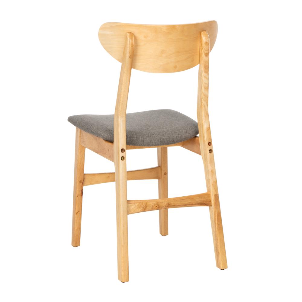 Lucca Retro Dining Chair, Natural/Grey. Picture 3