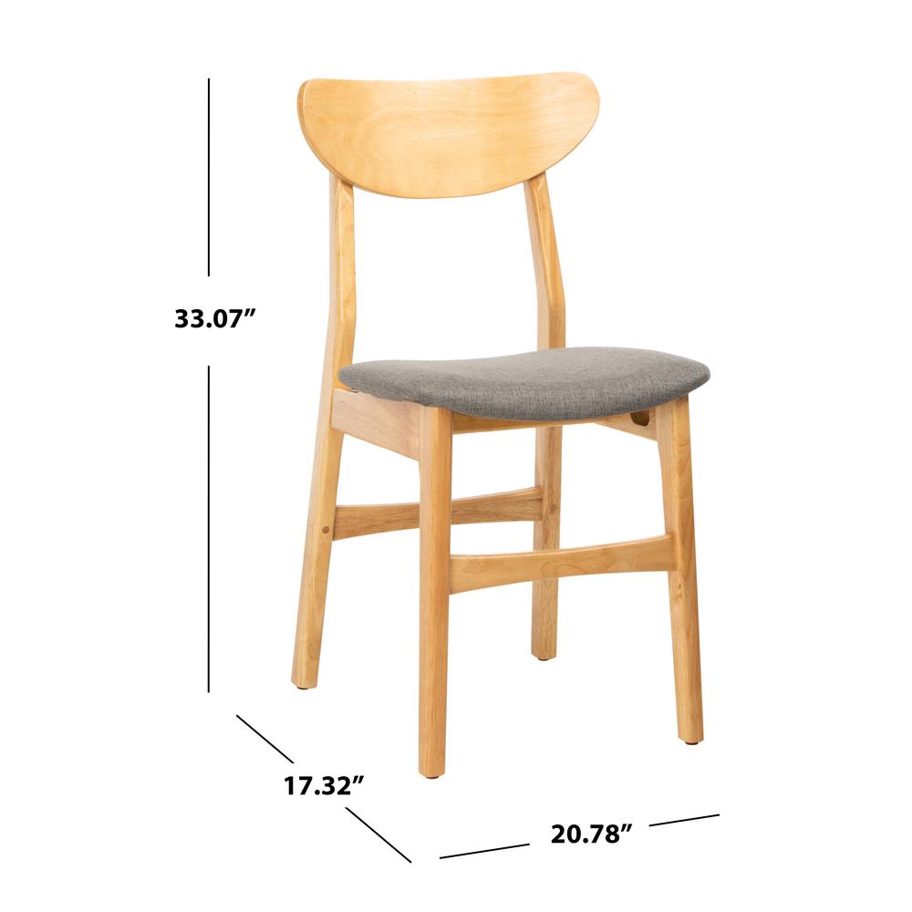 Lucca Retro Dining Chair, Natural/Grey. Picture 5