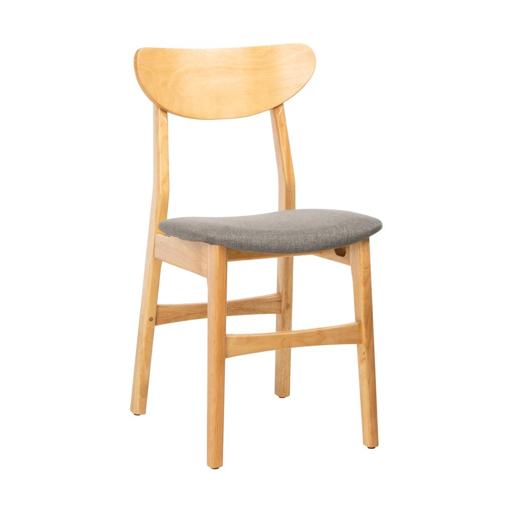 Lucca Retro Dining Chair, Natural/Grey. Picture 9