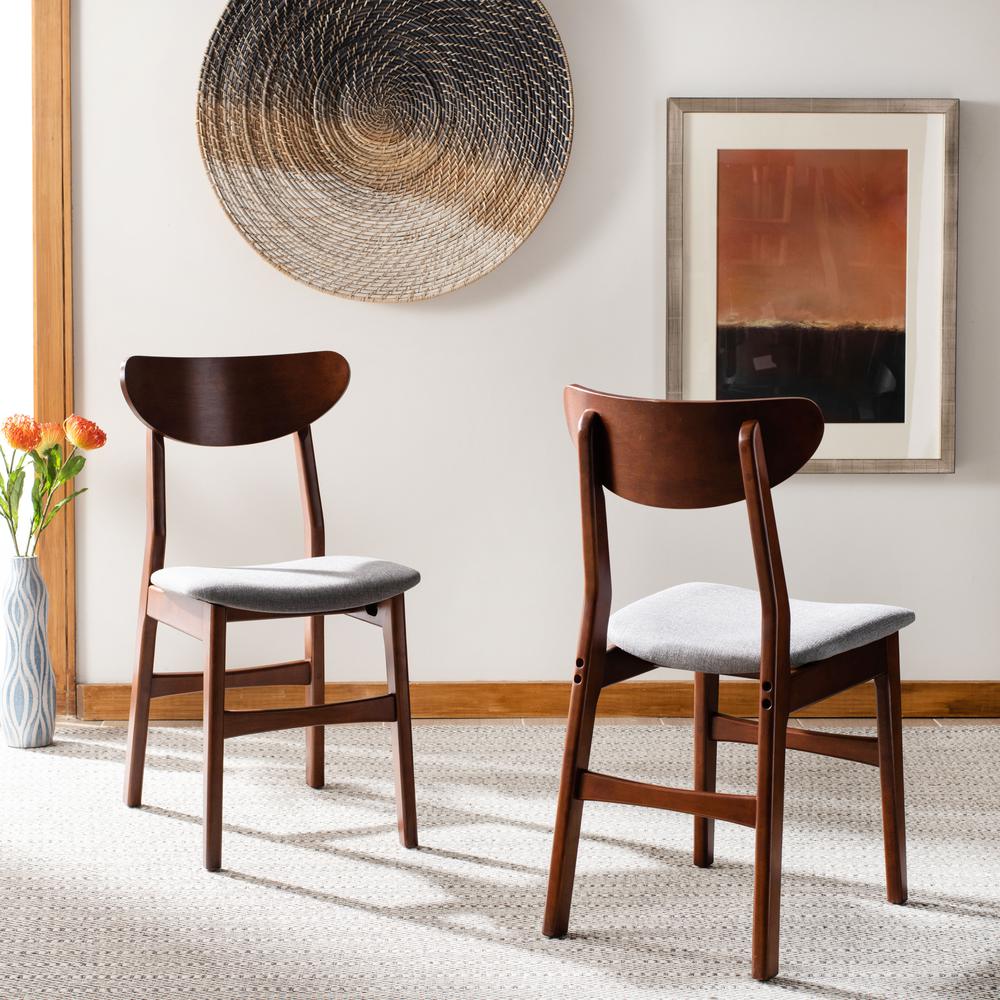 Lucca Retro Dining Chair, Cherry/Grey. Picture 6