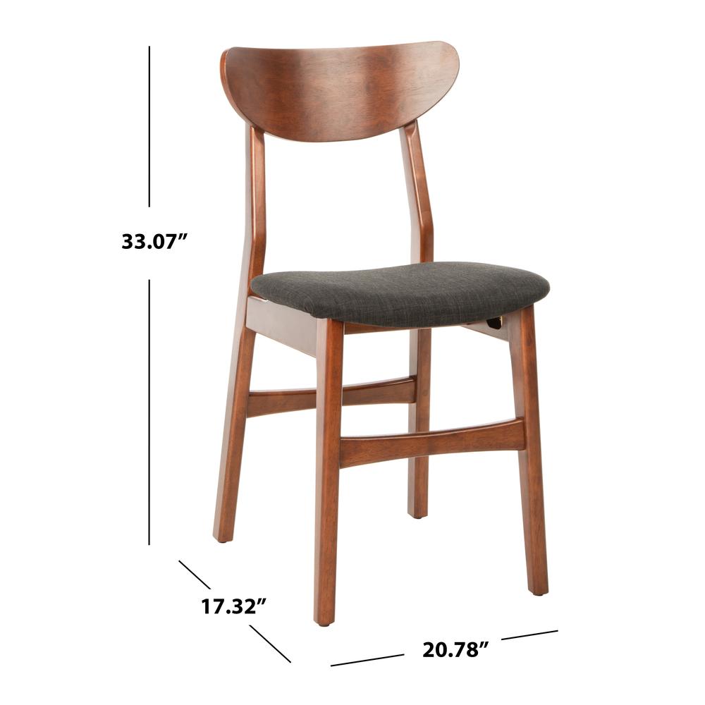 Lucca Retro Dining Chair, Cherry/Black. Picture 5