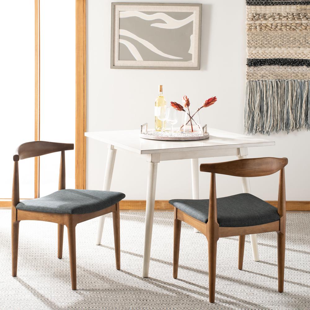Lionel Retro Dining Chair, Brown/Dark Grey. Picture 2