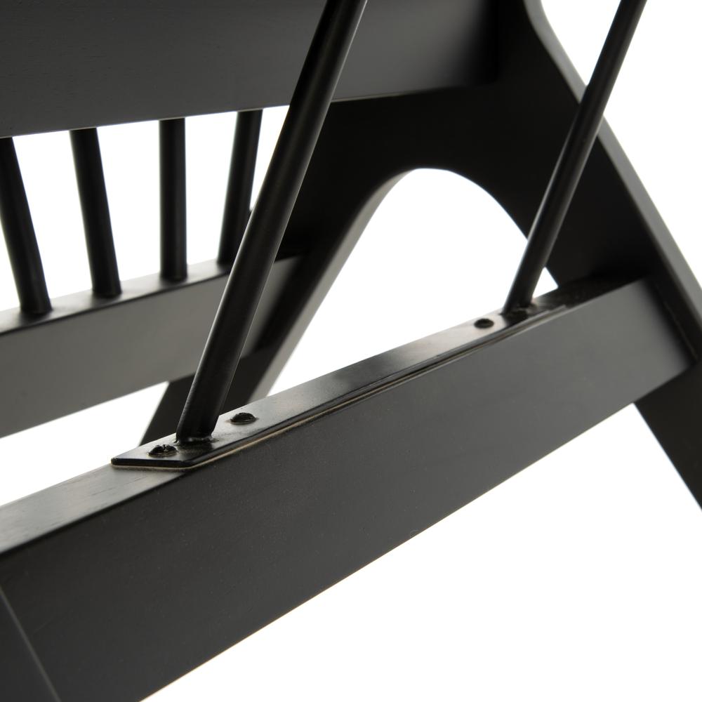 Noah Spindle Dining Chair, Black/Beige, Set of 2. Picture 6