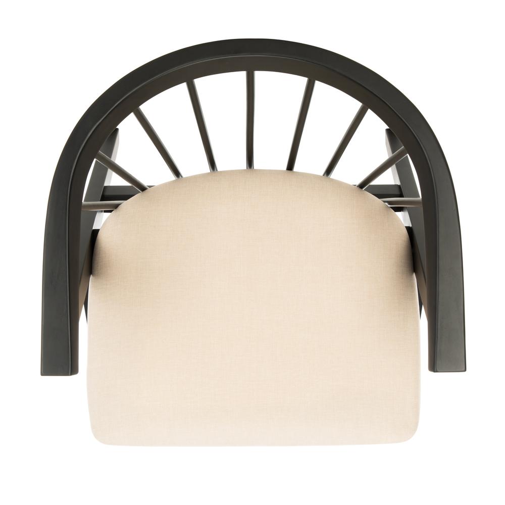 Noah Spindle Dining Chair, Black/Beige, Set of 2. Picture 13