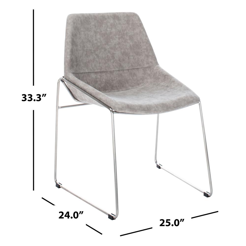 Alexis Mid Century Dining Chair, Matte Stone. Picture 6