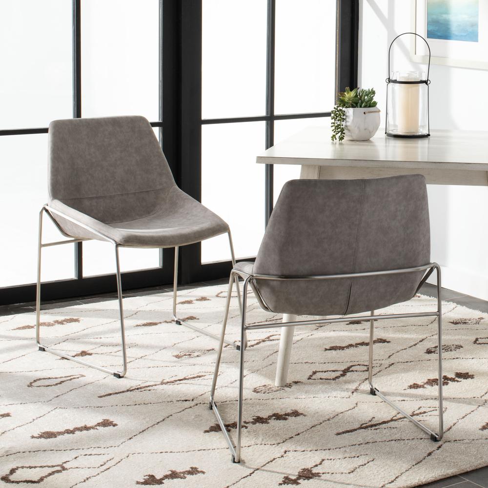 Alexis Mid Century Dining Chair, Matte Stone. Picture 9
