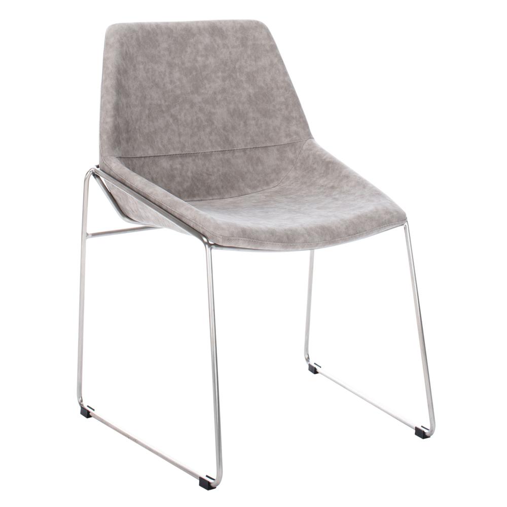 Alexis Mid Century Dining Chair, Matte Stone. Picture 10