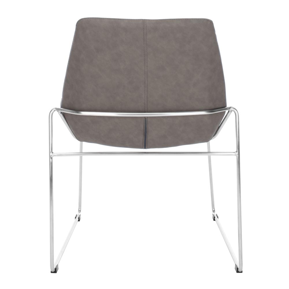 Alexis Mid Century Dining Chair, Matte Ash Grey. Picture 2