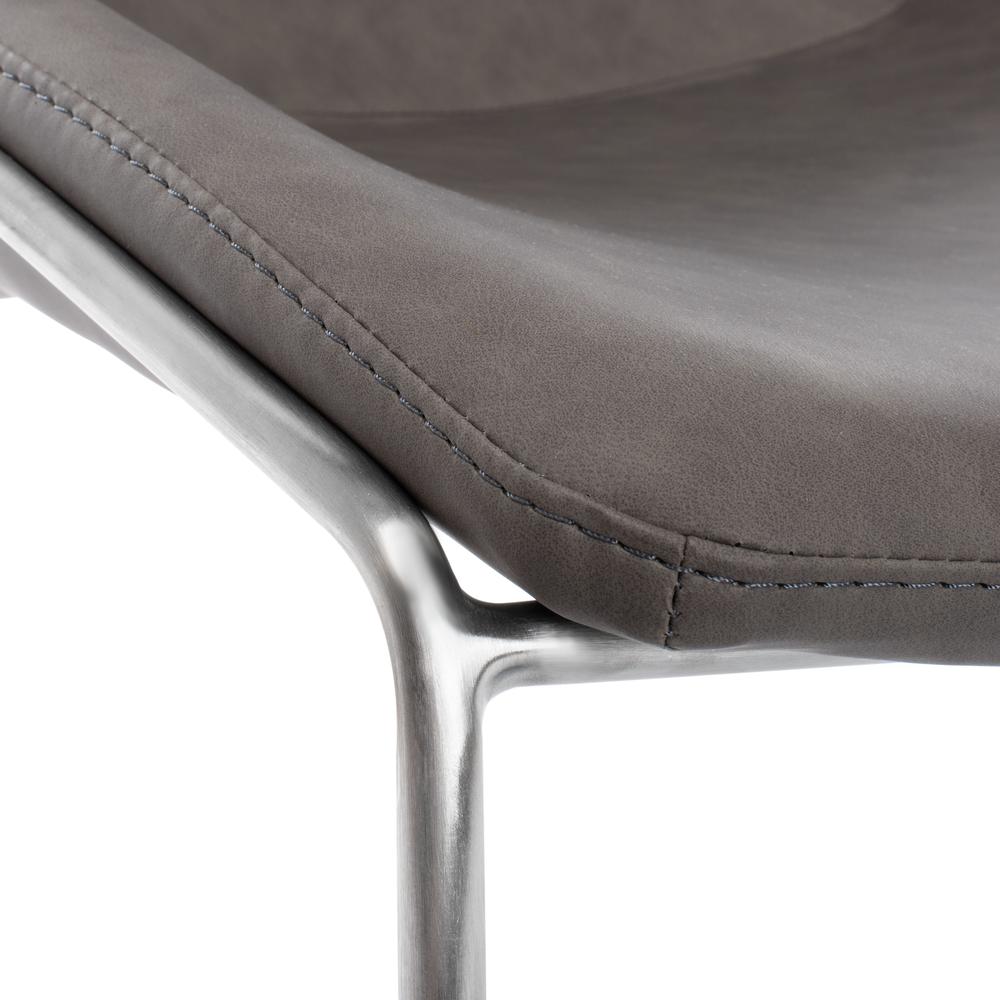 Alexis Mid Century Dining Chair, Matte Ash Grey. Picture 5