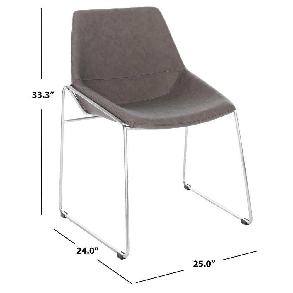 Alexis Mid Century Dining Chair, Matte Ash Grey. Picture 6