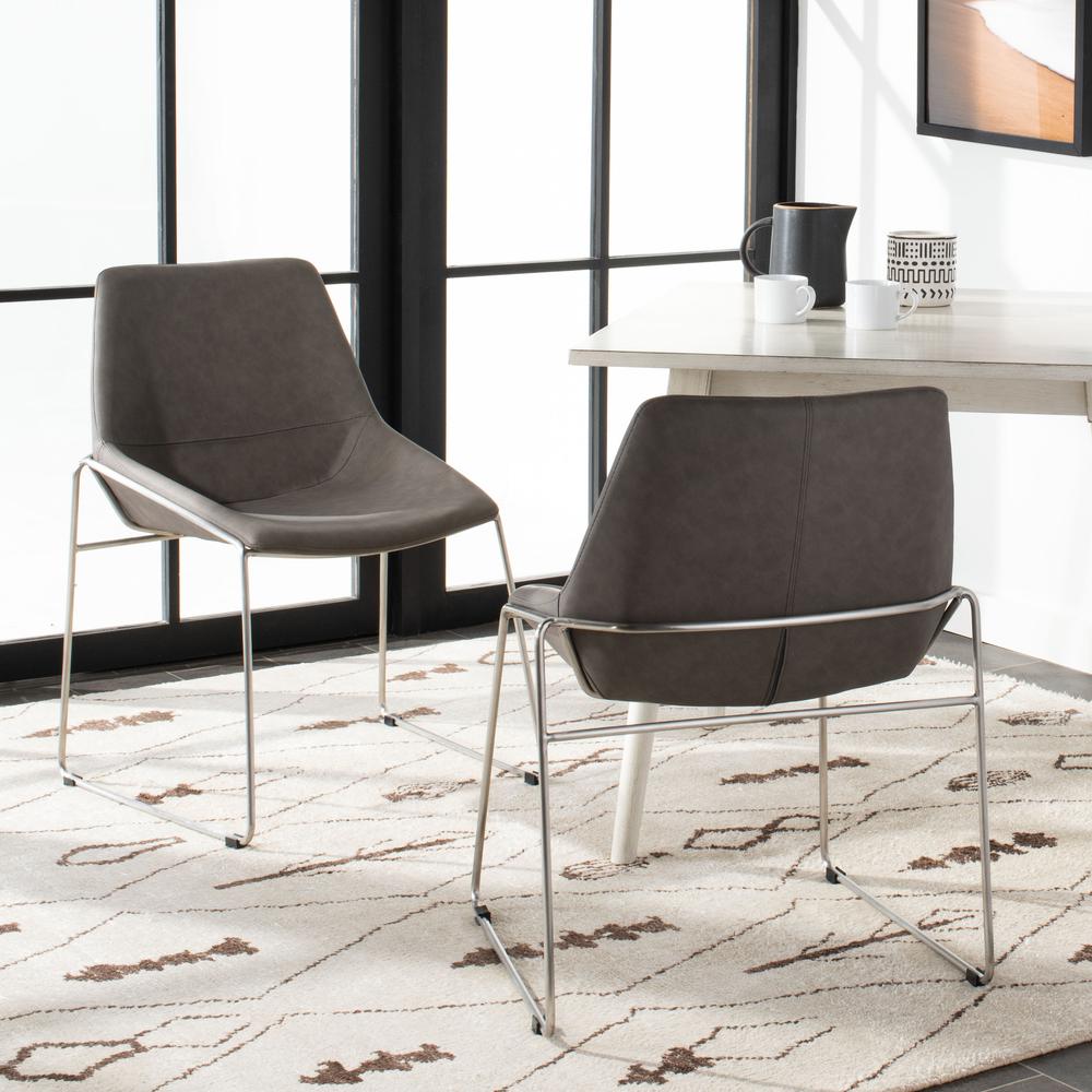 Alexis Mid Century Dining Chair, Matte Ash Grey. Picture 9