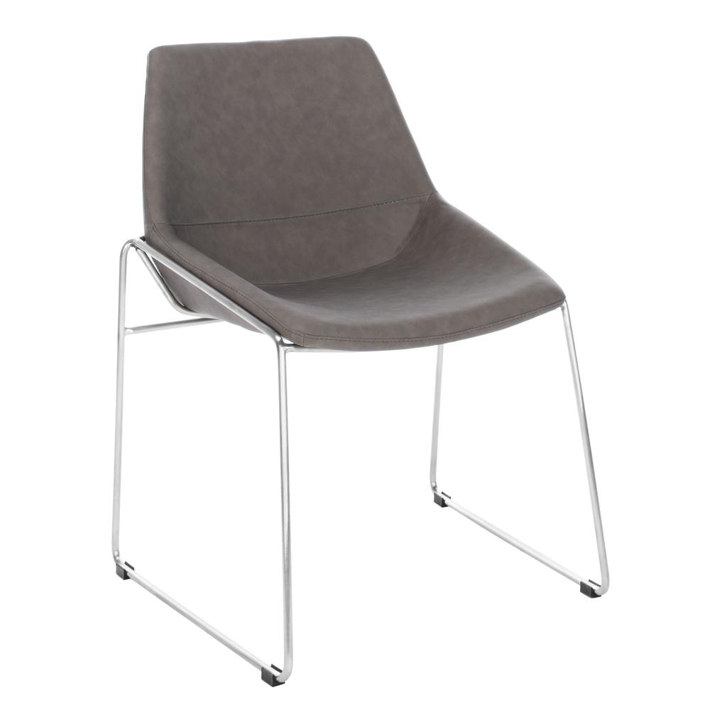 Alexis Mid Century Dining Chair, Matte Ash Grey. Picture 10