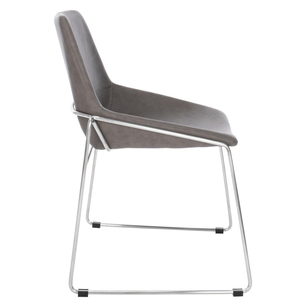 Alexis Mid Century Dining Chair, Matte Ash Grey. Picture 11