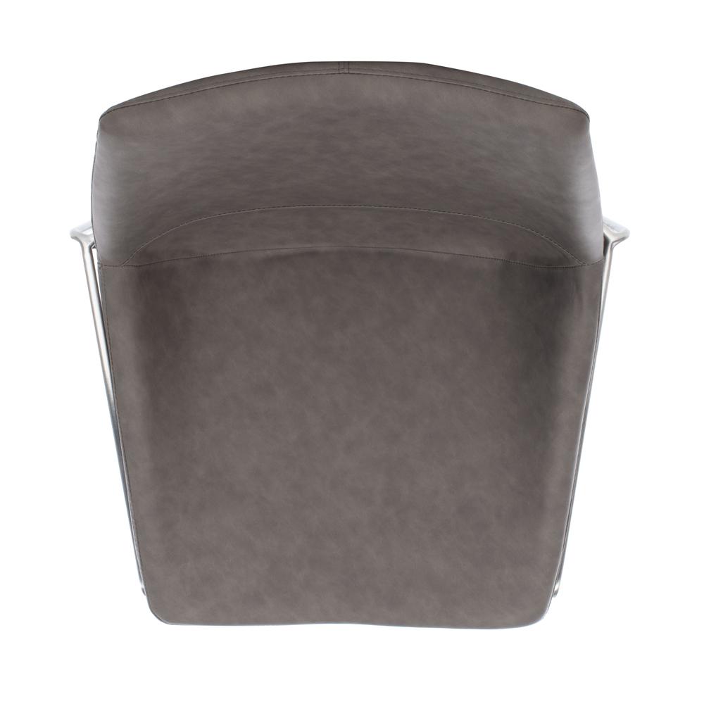 Alexis Mid Century Dining Chair, Matte Ash Grey. Picture 12