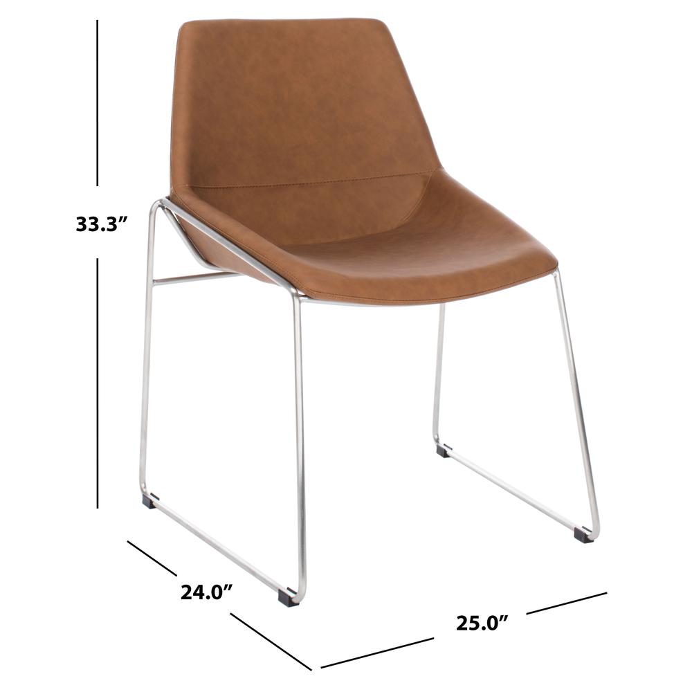 Alexis Mid Century Dining Chair, Matte Cigar Brown. Picture 6