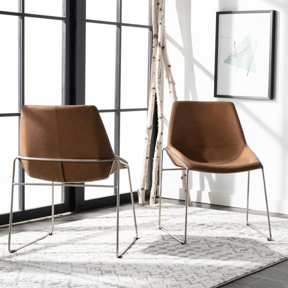 Alexis Mid Century Dining Chair, Matte Cigar Brown. Picture 8