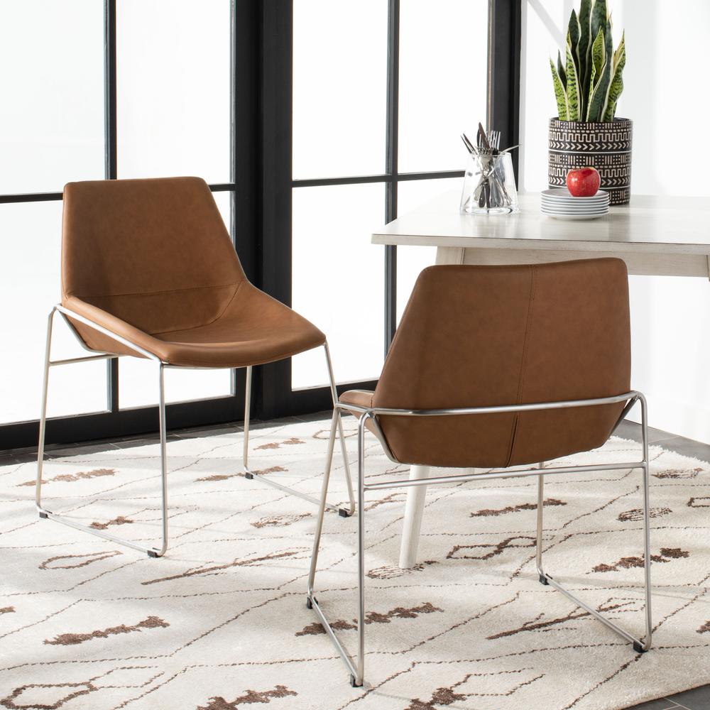 Alexis Mid Century Dining Chair, Matte Cigar Brown. Picture 9