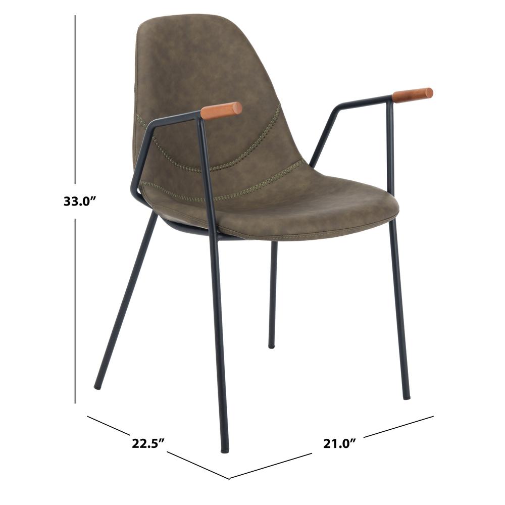 Tanner Mid Century Dining Chair, Olive. Picture 6