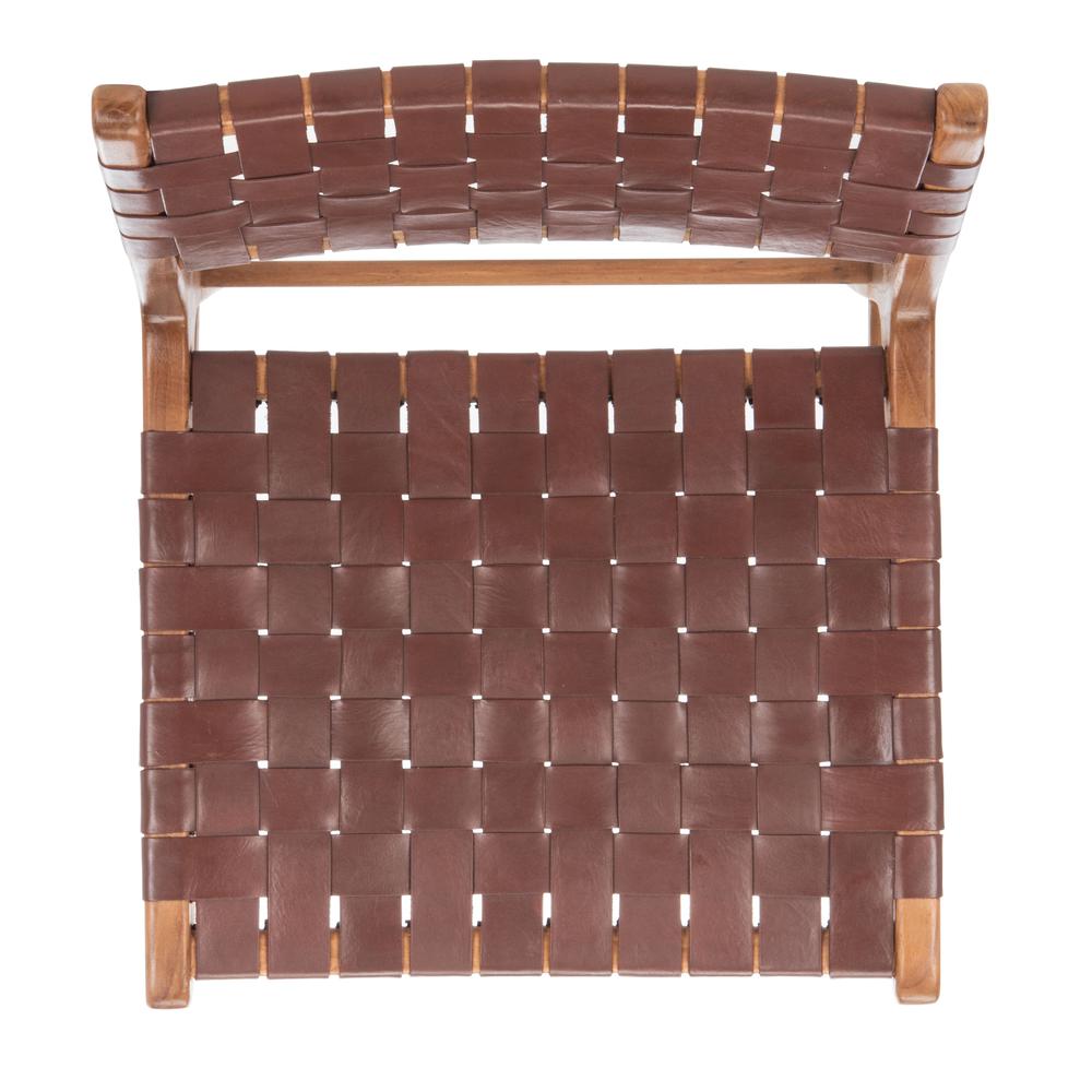 Taika Woven Leather Dining Chair, Cognac/Natural (Set of 2). Picture 13