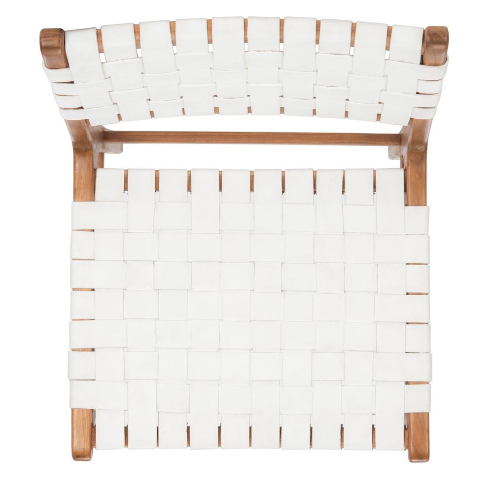 Taika Woven Leather Dining Chair, White/Natural. Picture 10