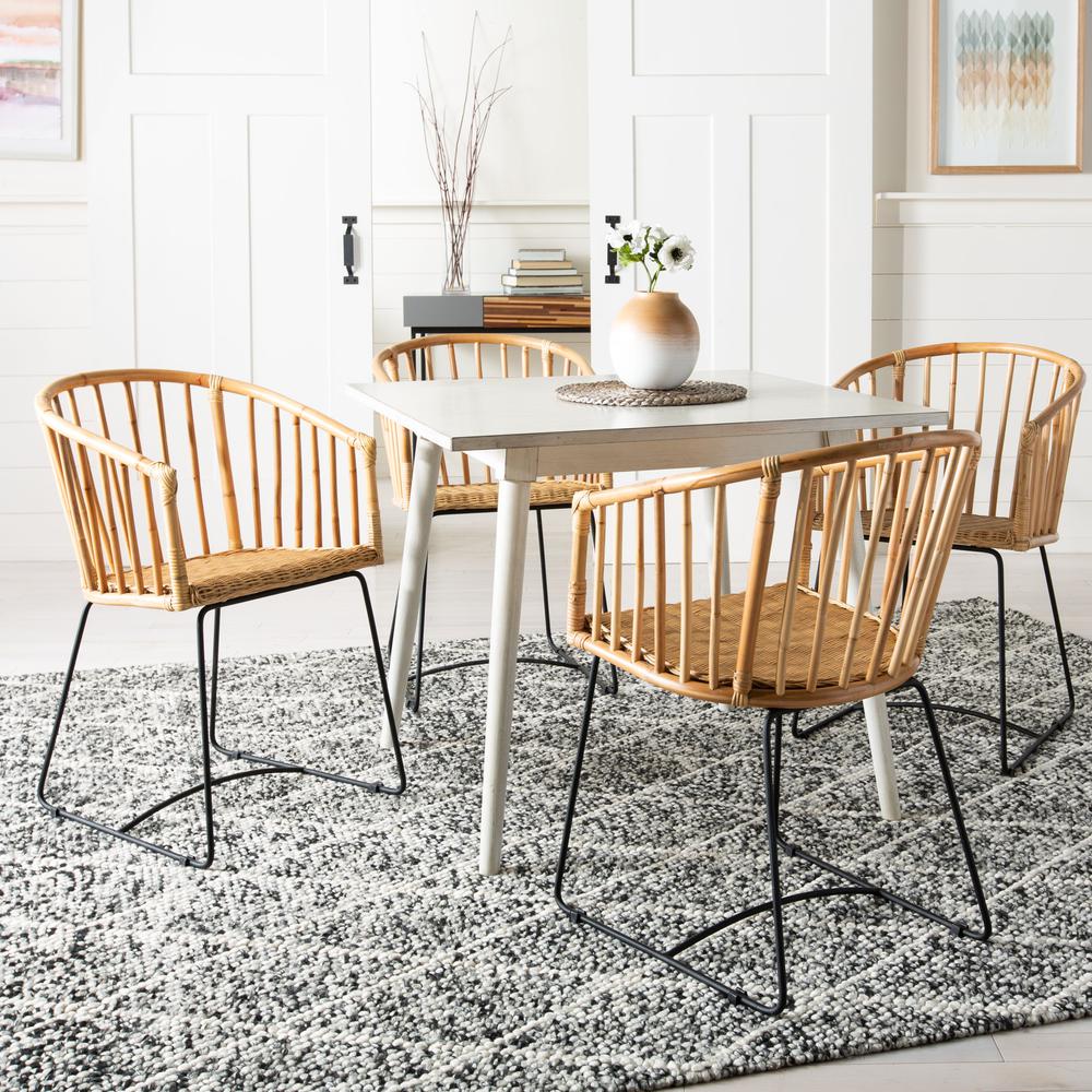 Siena Rattan Barrel Dining Chair, Natural/Black. Picture 12