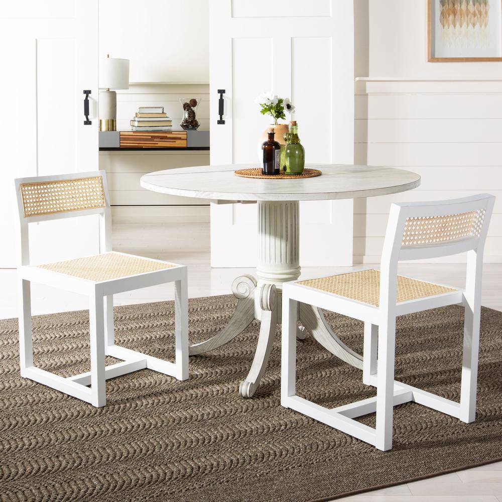 Bernice Cane Dining Chair, White/Natural. Picture 10
