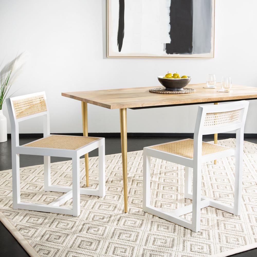 Bernice Cane Dining Chair, White/Natural. Picture 12