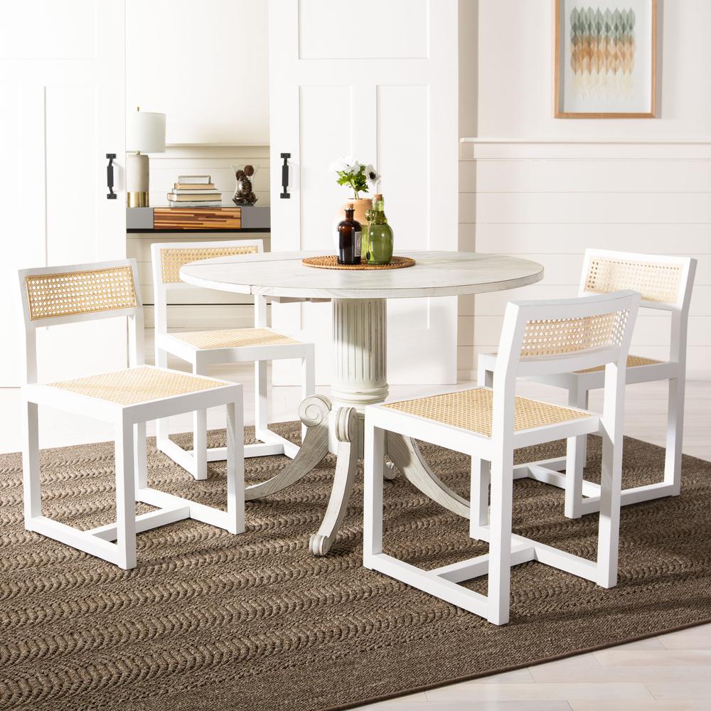 Bernice Cane Dining Chair, White/Natural. Picture 13