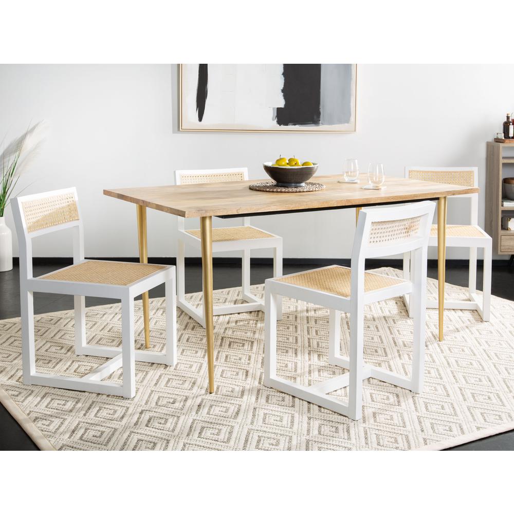 Bernice Cane Dining Chair, White/Natural. Picture 15