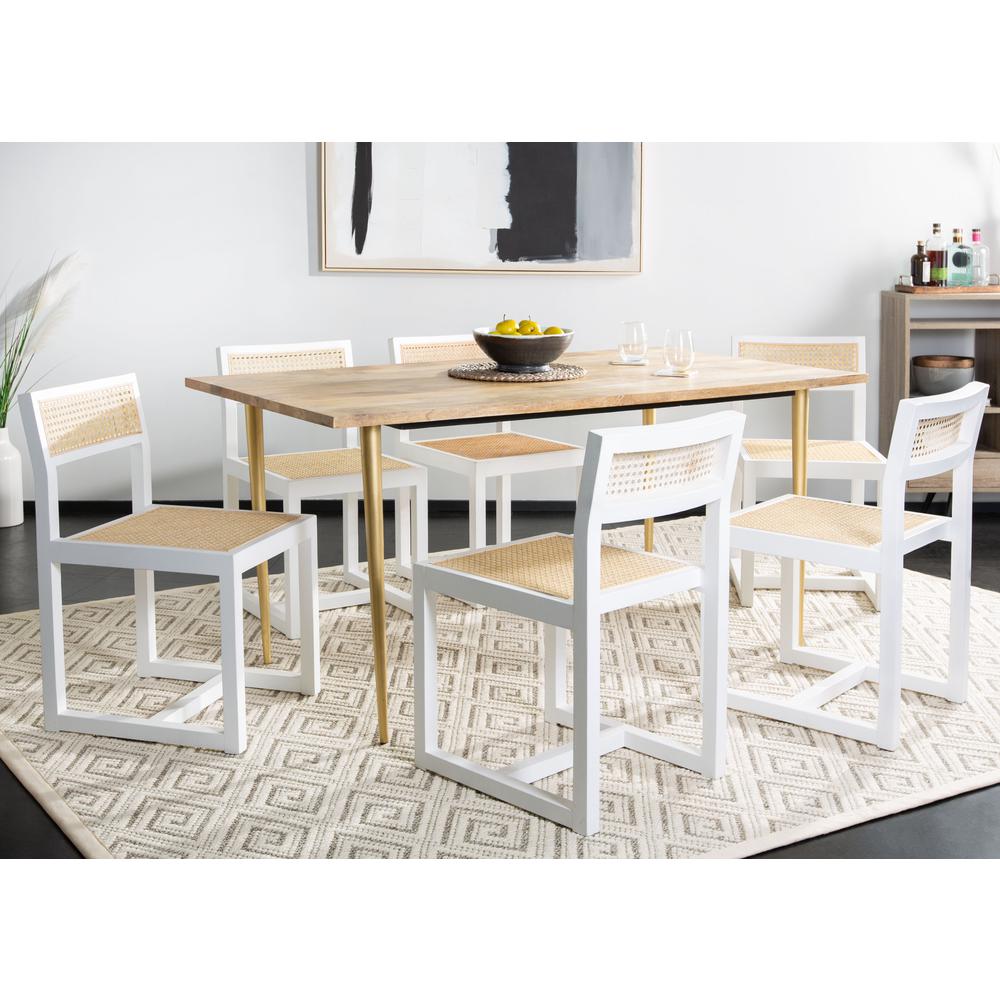 Bernice Cane Dining Chair, White/Natural. Picture 16