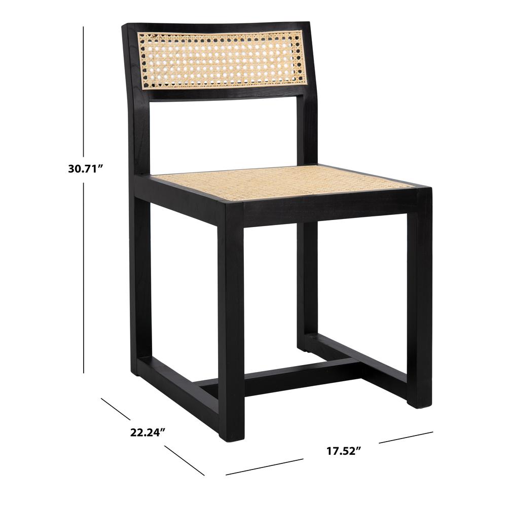 Bernice Cane Dining Chair, Black/Natural. Picture 5