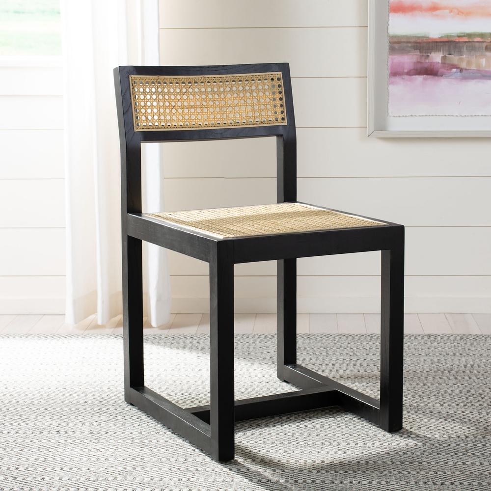 Bernice Cane Dining Chair, Black/Natural. Picture 7