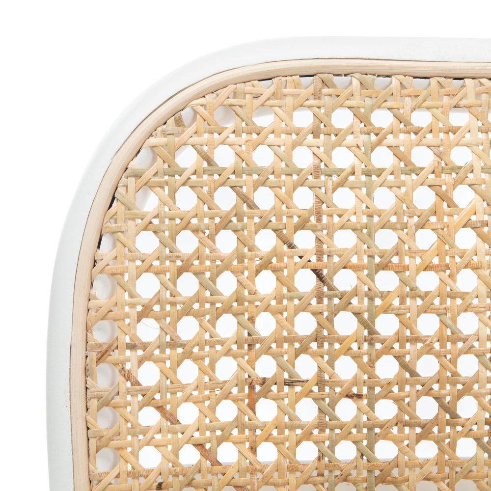 Keiko Cane Dining Chair, White/Natural. Picture 4