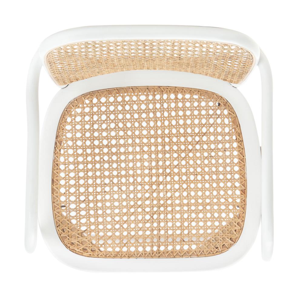 Keiko Cane Dining Chair, White/Natural. Picture 12