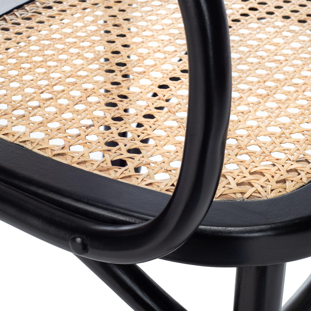 Keiko Cane Dining Chair, Black/Natural. Picture 5