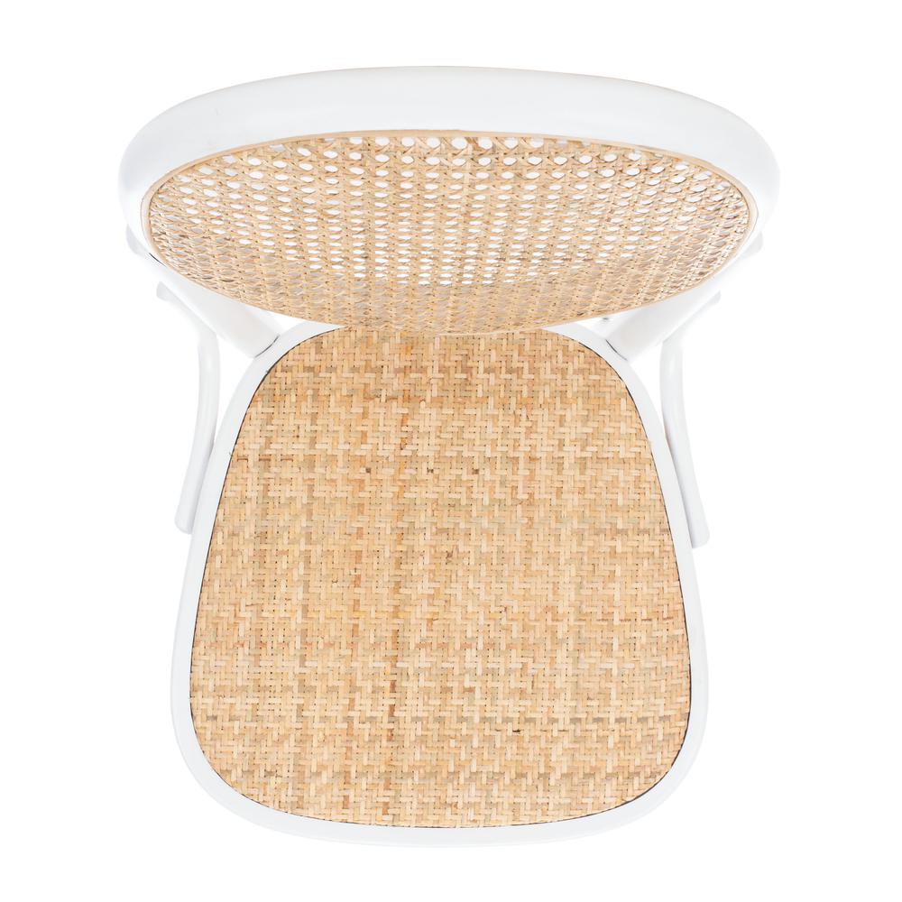 Sonia Cane Dining Chair, White/Natural. Picture 10