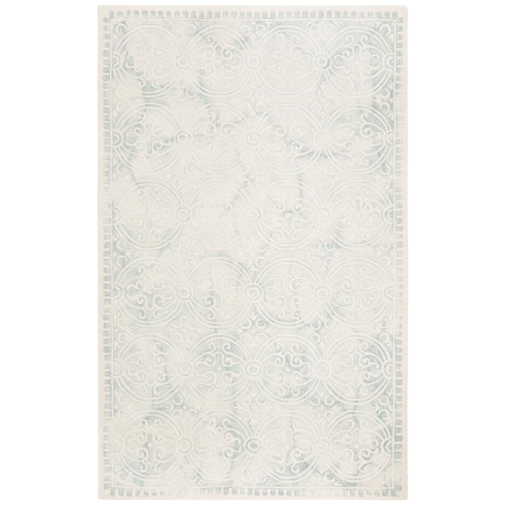DIP DYE, LIGHT GREEN / IVORY, 5' X 8', Area Rug. Picture 1