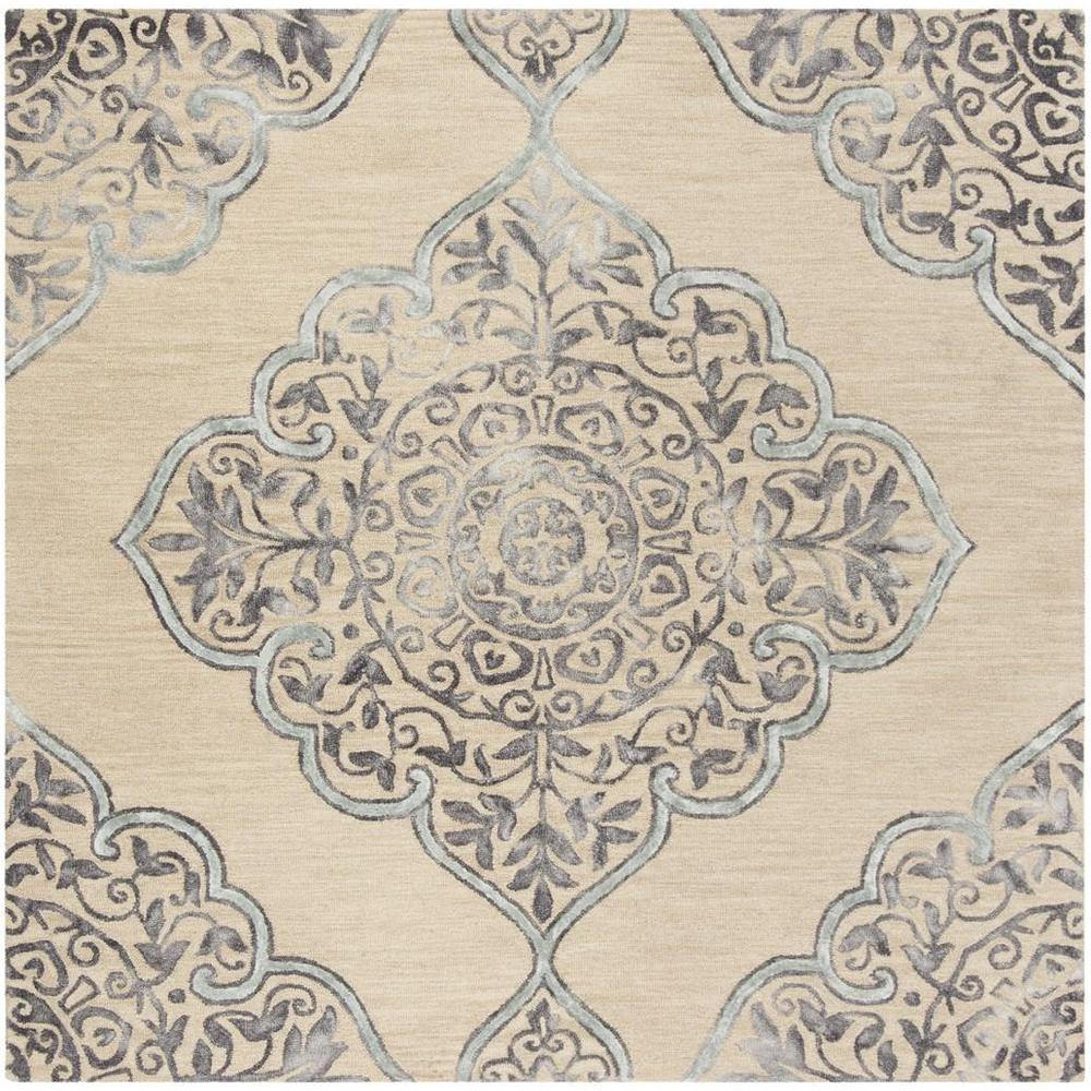 DIP DYE, BEIGE / BLUE, 7' X 7' Square, Area Rug, DDY510A-7SQ. Picture 1