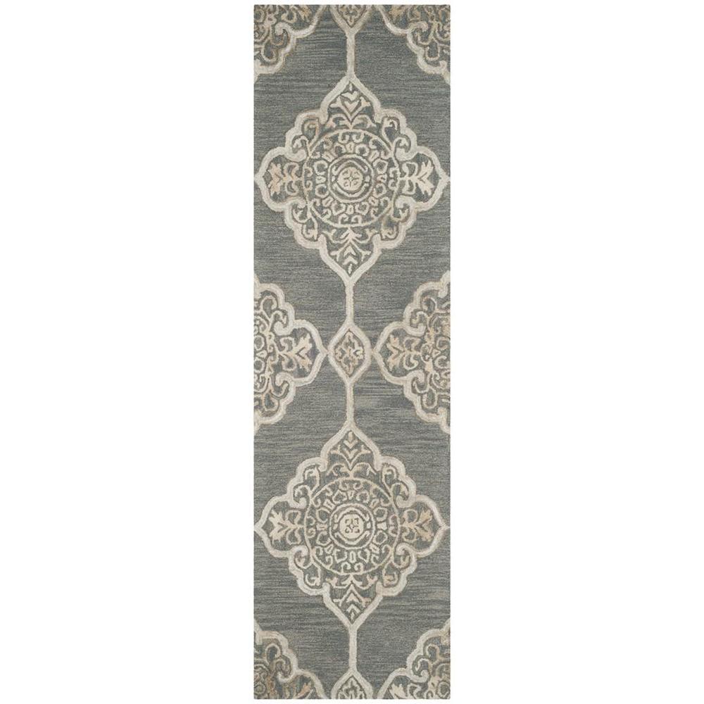 DIP DYE, SLATE / BEIGE, 2'-3" X 8', Area Rug. Picture 1