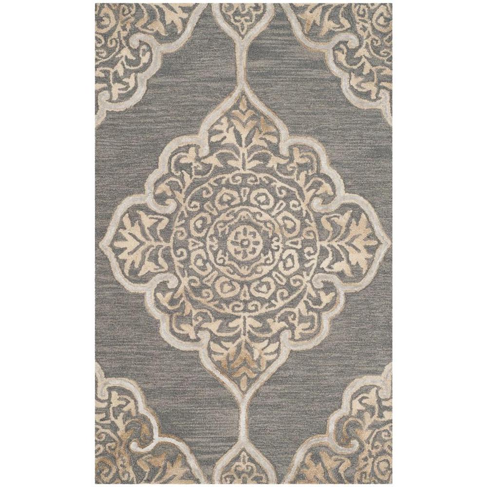DIP DYE, SLATE / BEIGE, 3' X 5', Area Rug. Picture 1