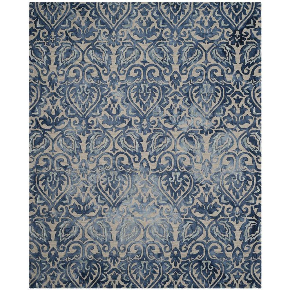 DIP DYE, ROYAL BLUE / BEIGE, 8' X 10', Area Rug. Picture 1