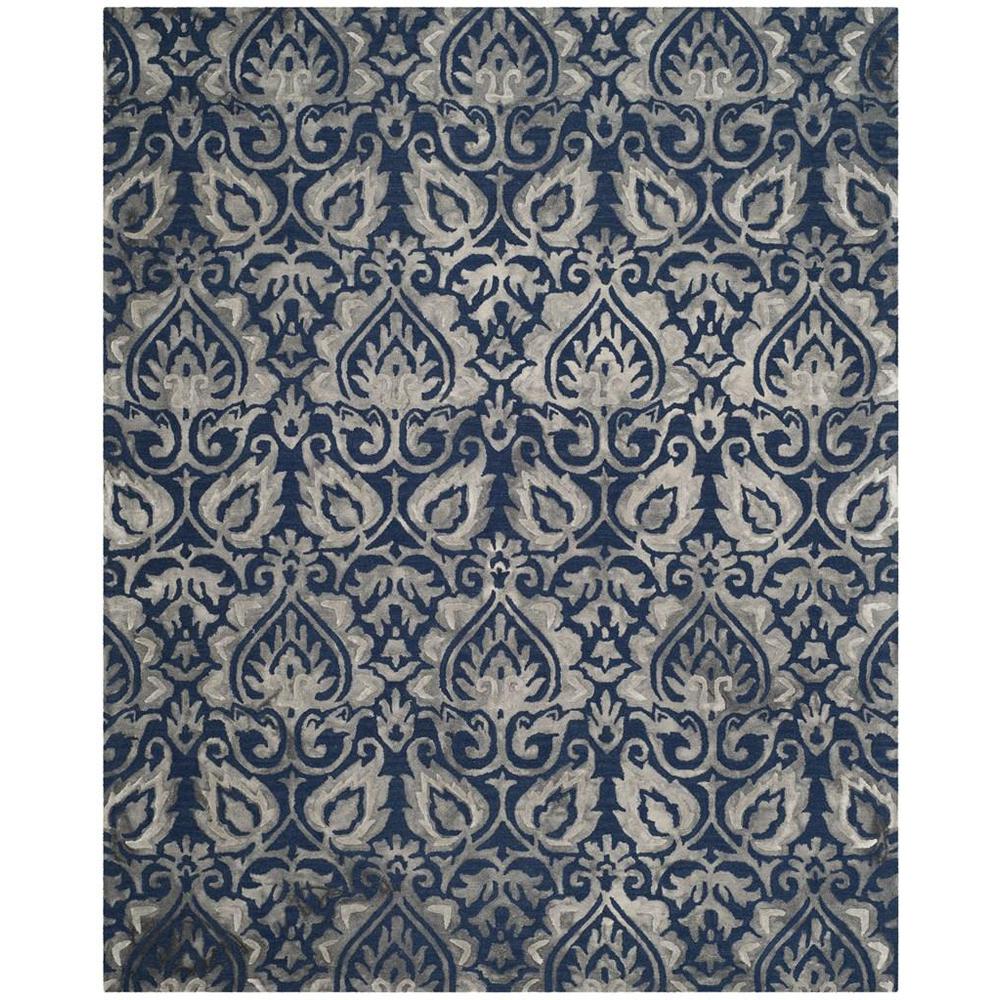 DIP DYE, NAVY / GREY, 8' X 10', Area Rug. Picture 1