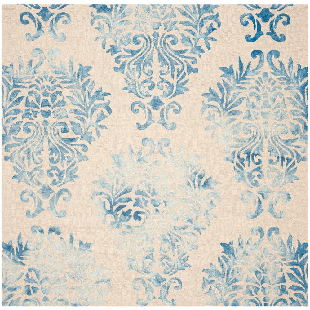 DIP DYE, BEIGE / BLUE, 7' X 7' Square, Area Rug, DDY516A-7SQ. Picture 1