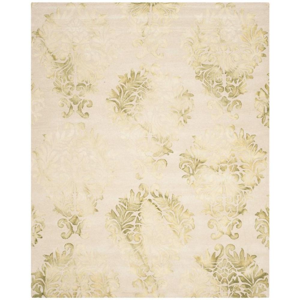 DIP DYE, BEIGE / GREEN, 8' X 10', Area Rug. Picture 1