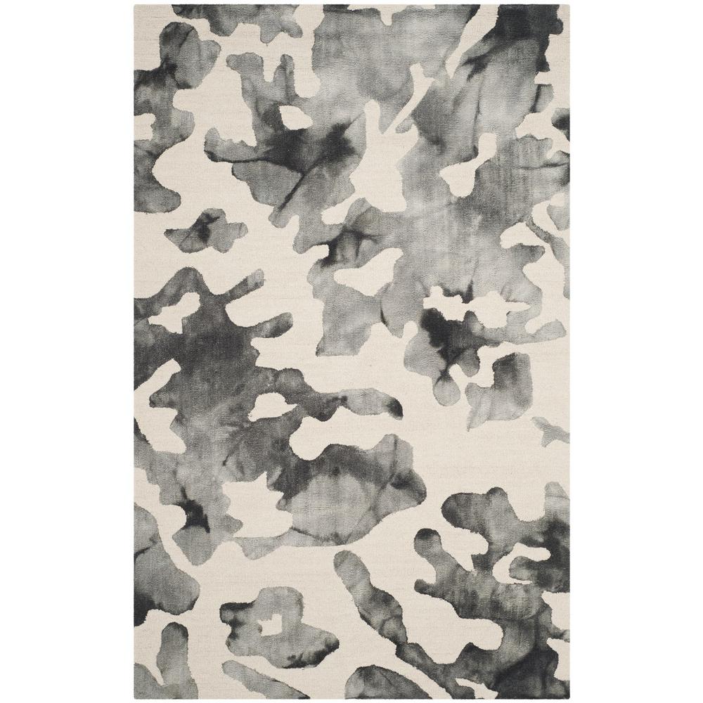 DIP DYE, BEIGE / CHARCOAL, 5' X 8', Area Rug. Picture 1