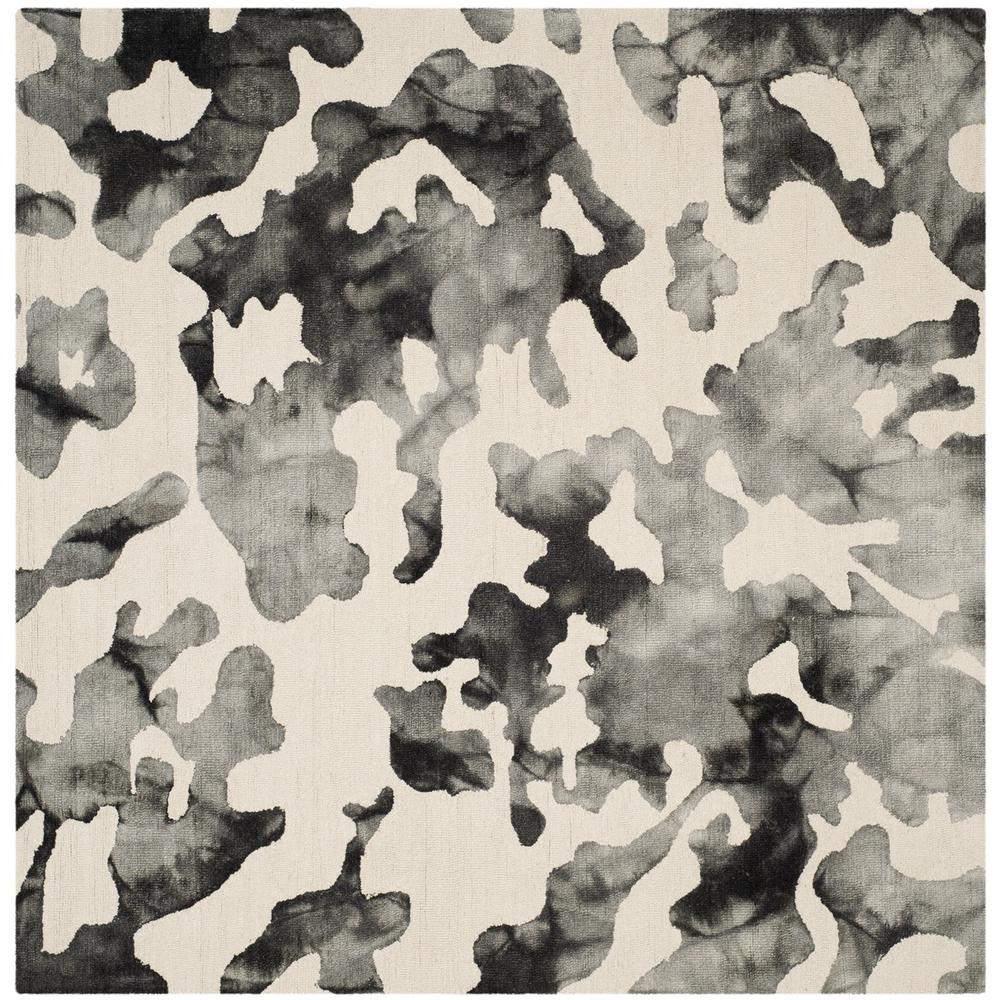 DIP DYE, BEIGE / CHARCOAL, 7' X 7' Square, Area Rug. Picture 1