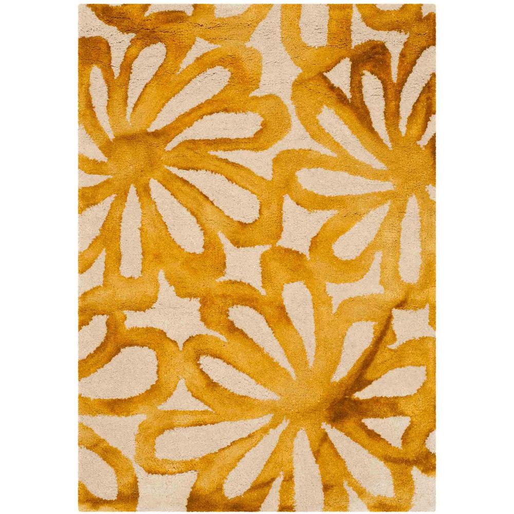 DIP DYE, BEIGE / GOLD, 2' X 3', Area Rug. Picture 1