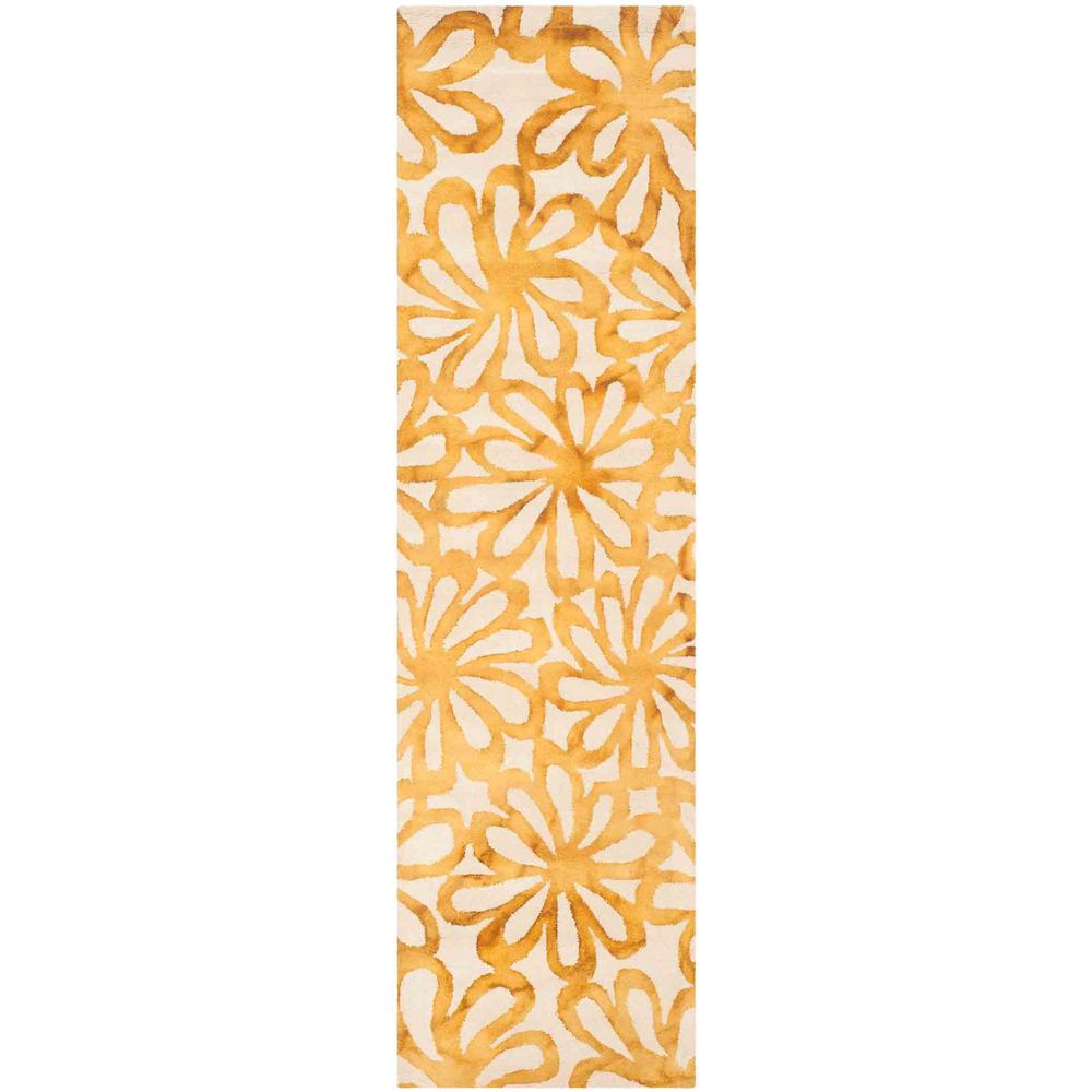 DIP DYE, BEIGE / GOLD, 2'-3" X 8', Area Rug. Picture 1