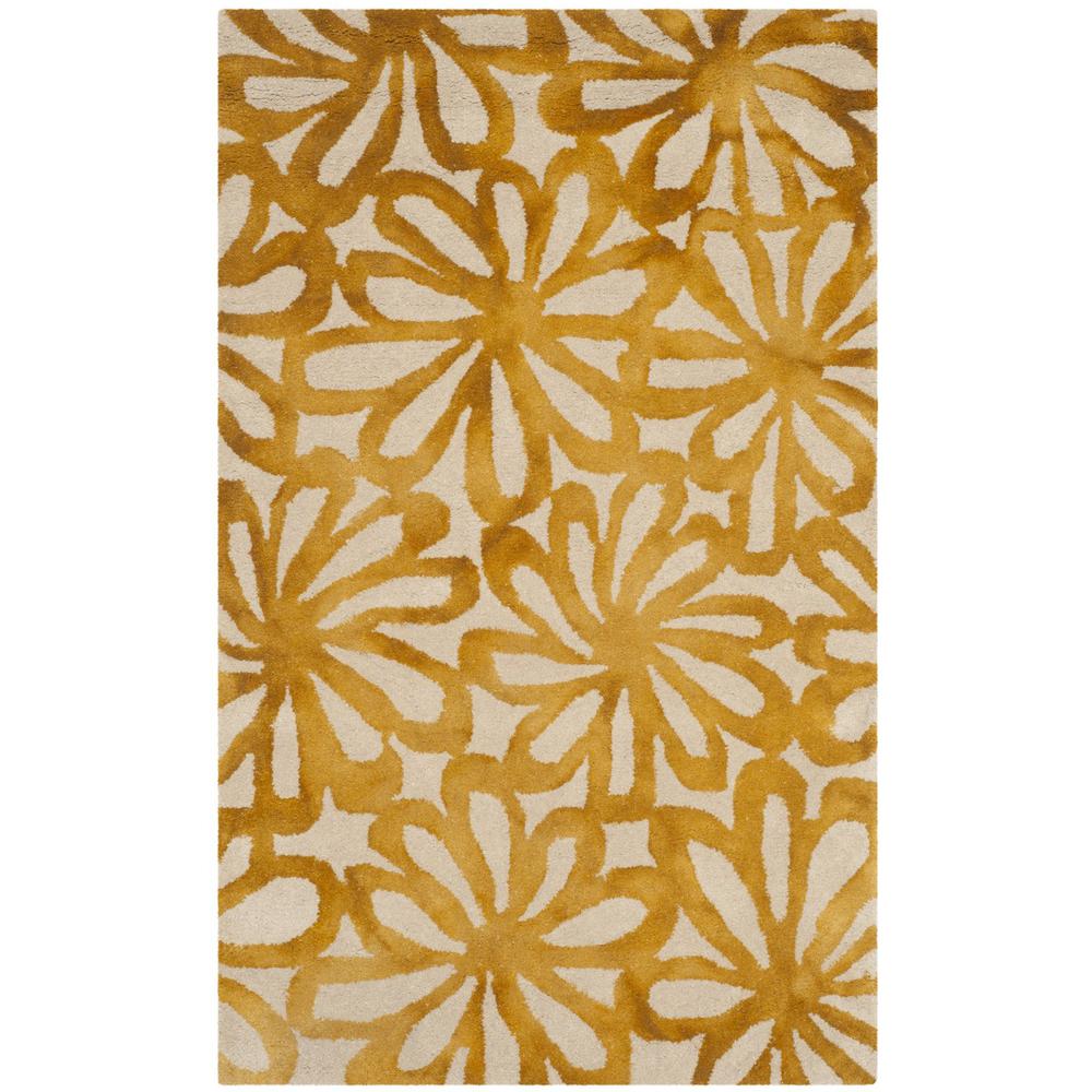 DIP DYE, BEIGE / GOLD, 3' X 5', Area Rug. Picture 1